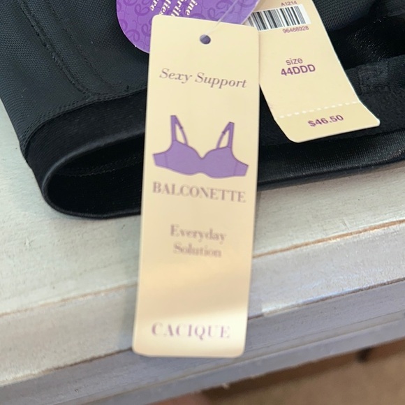 Cacique Black Full-Coverage Bra with Underwire Support - Picture 8 of 8